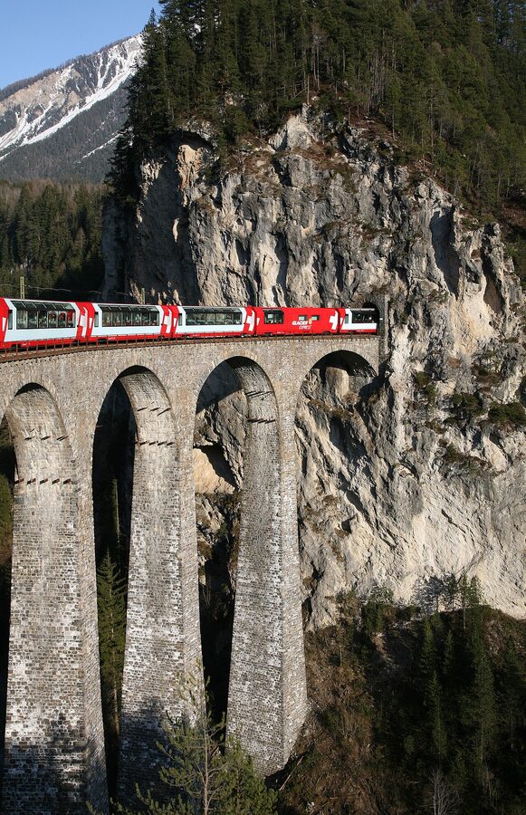 Landwasser Viaduct Switzerland Rhaetian Railway