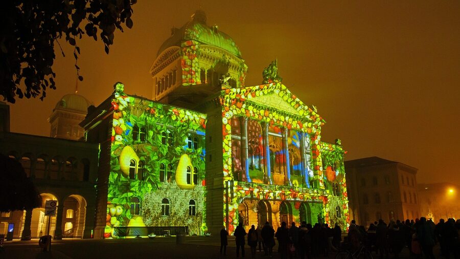 Laser projection light show