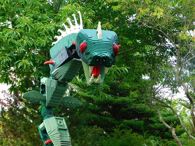 Dragon ride attraction at LEGOLAND Billund Denmark