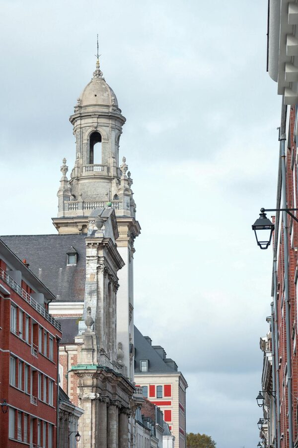 Gothic cathedral architecture in Lille France