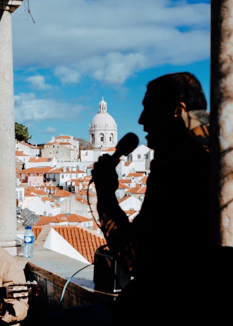 Fado-themed street art on a Lisbon wall