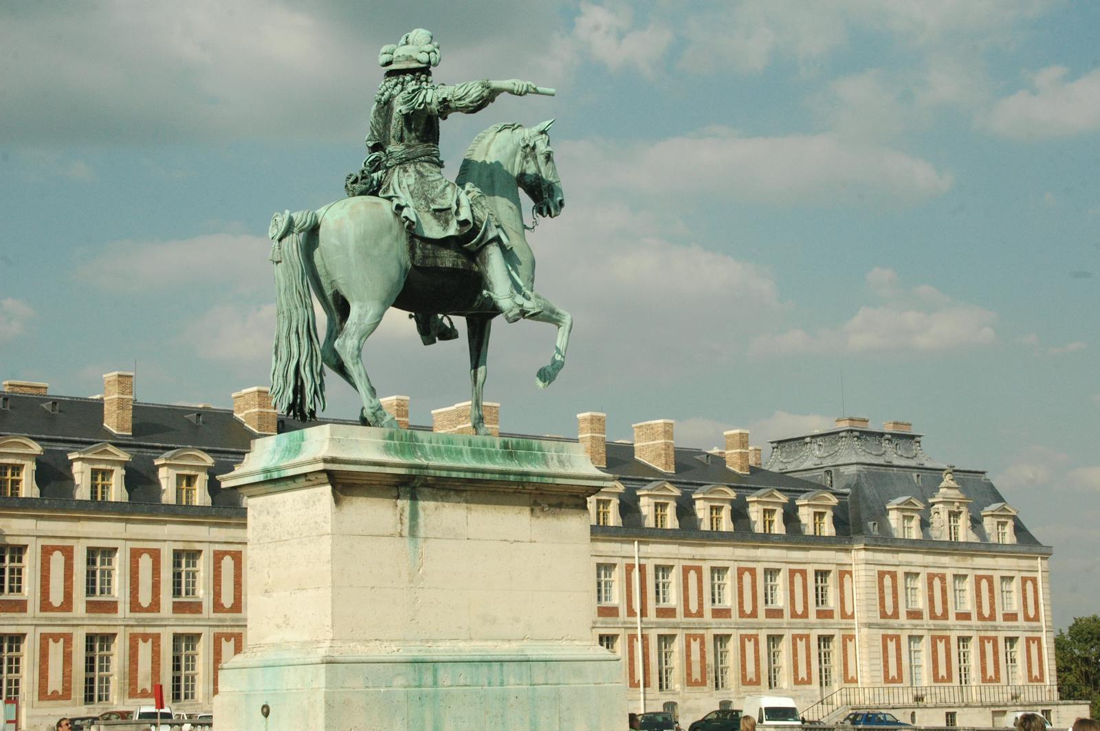 Historic equestrian statue of Louis XIV at the Palace of Versailles