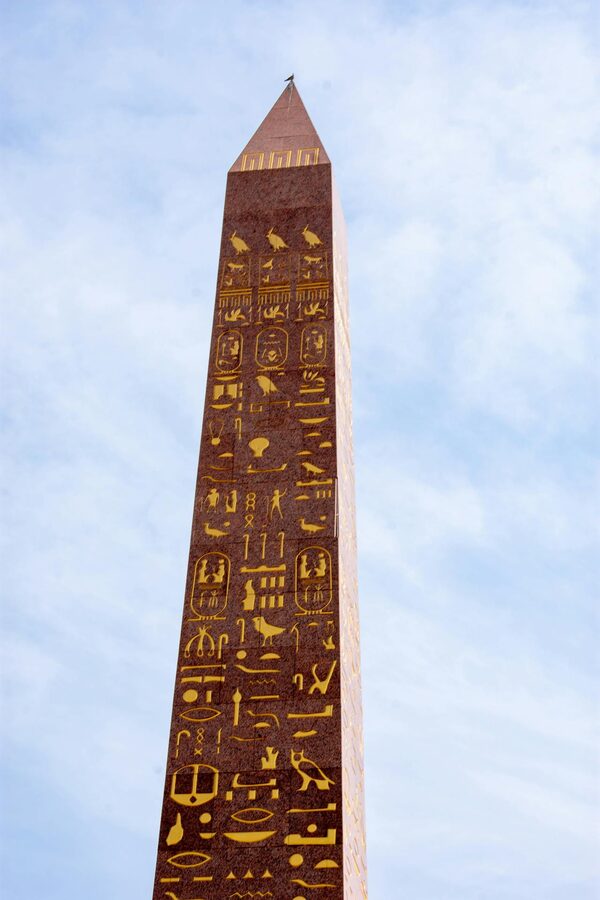 Luxor Obelisk with Egyptian inscriptions