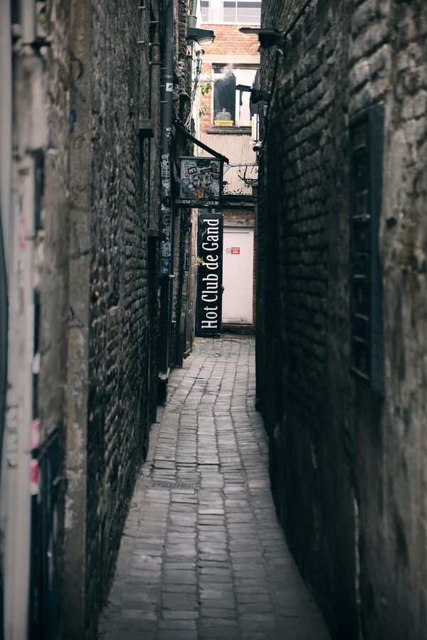 Traboule secret passage courtyard in Lyon