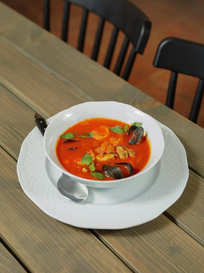 Bouillabaisse fish soup served in Marseille