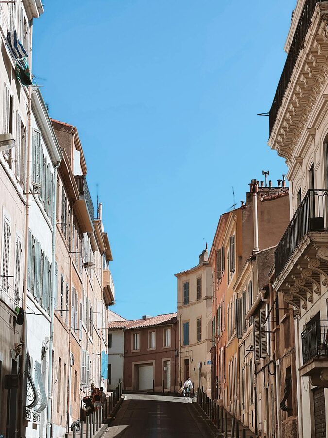 Colourful street in Marseille France