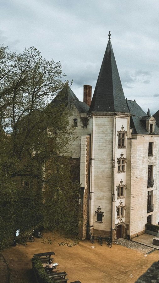 Medieval castle with Gothic architecture