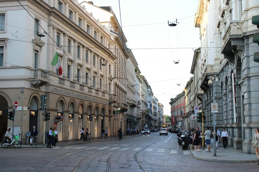 Milan historic city center during the day