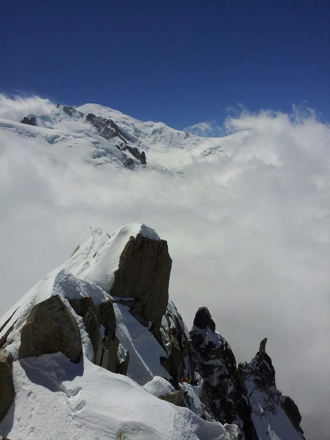Mont Blanc summit covered in snow