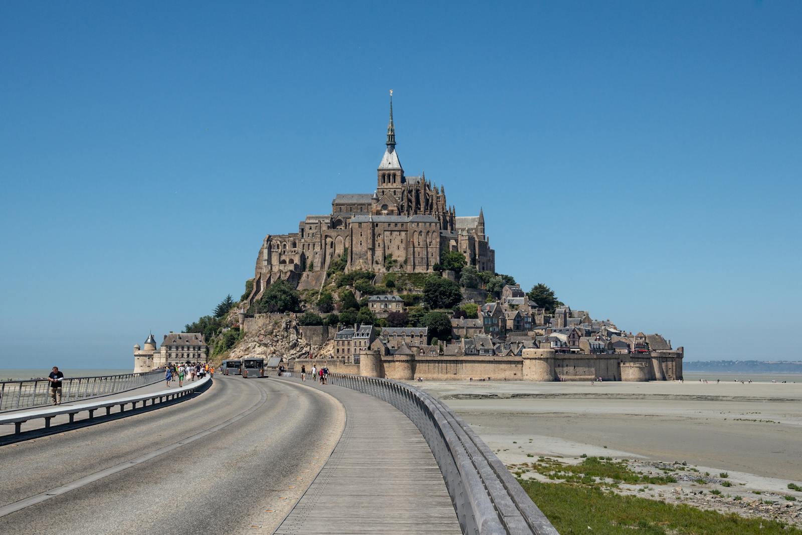 Mont Saint-Michel as a historic landmark during the day