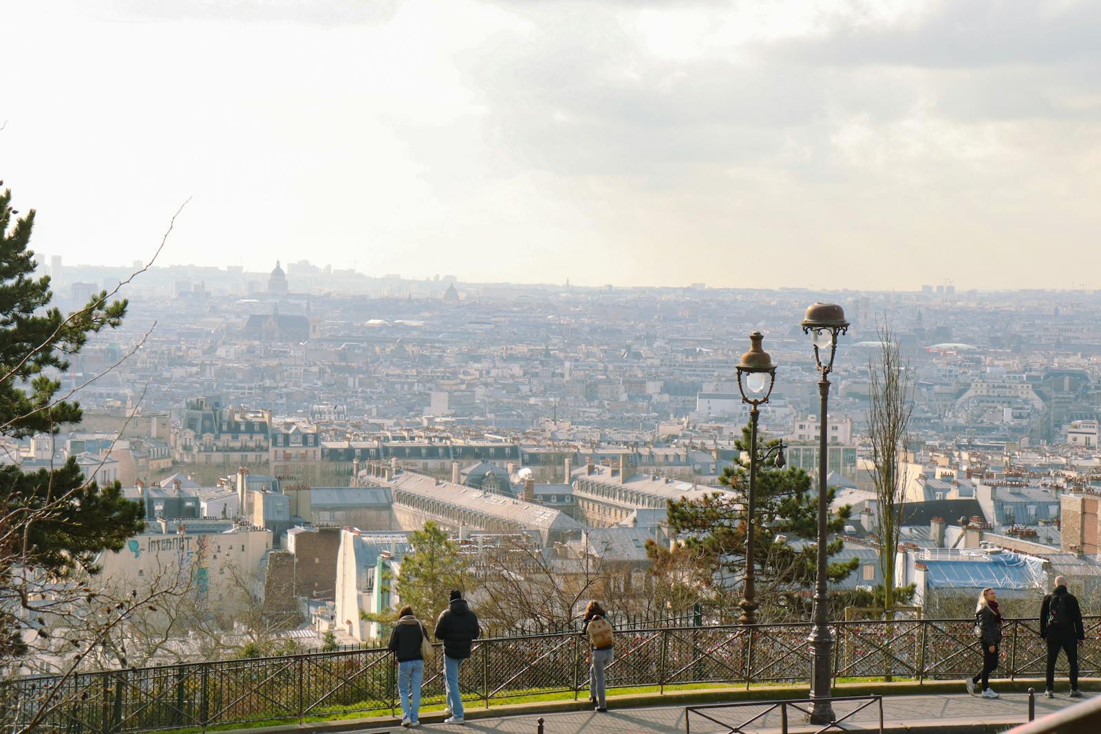 Panoramic view of the Paris skyline from Montmartre