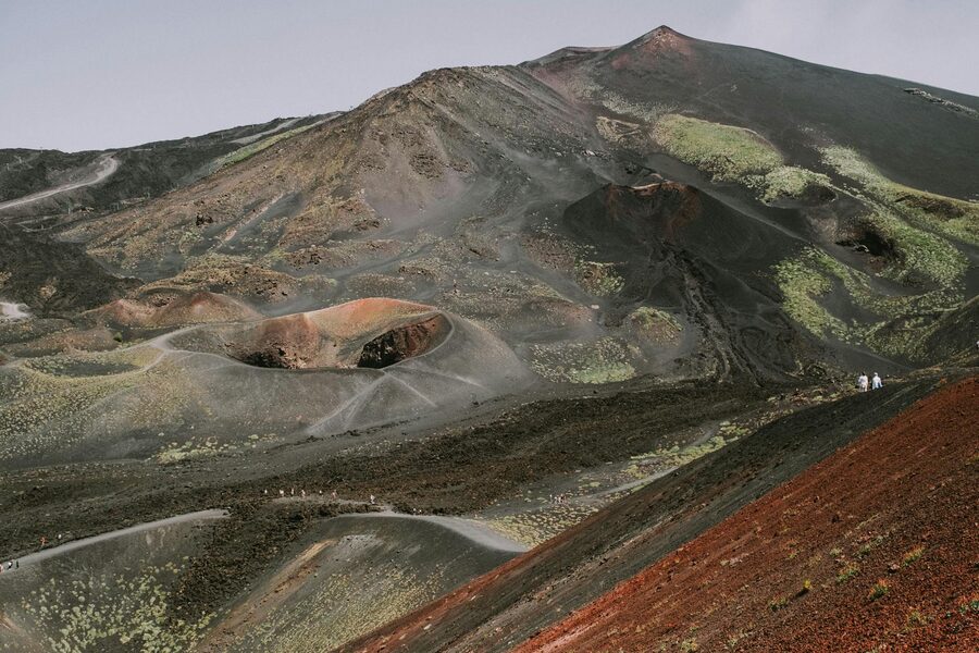Rugged volcanic landscape of Mount Etna