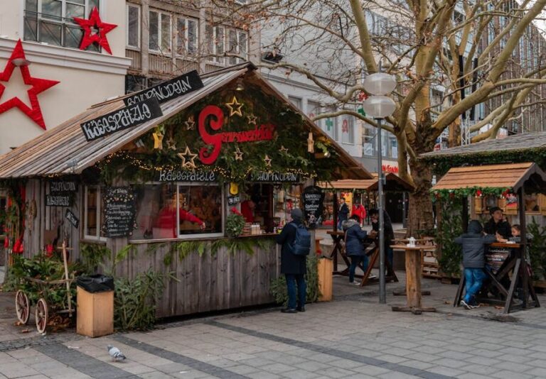 Christmas market stall in Munich