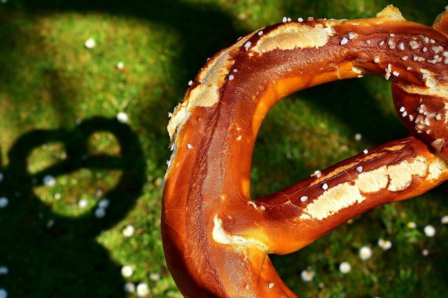 Wiesnbreze giant pretzel for Oktoberfest