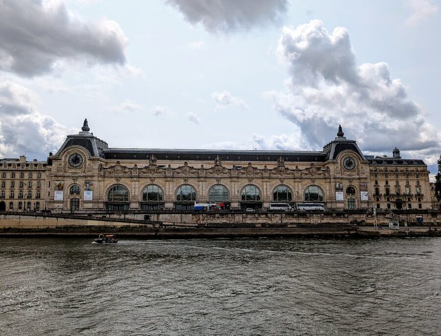 Musee d'Orsay architecture along the Seine River in Paris