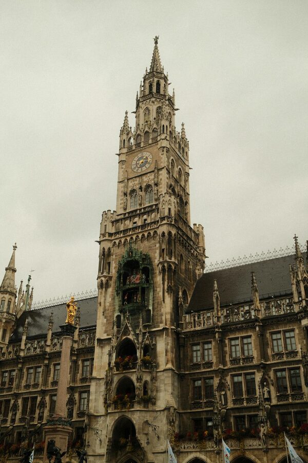 New Town Hall Munich on a cloudy day