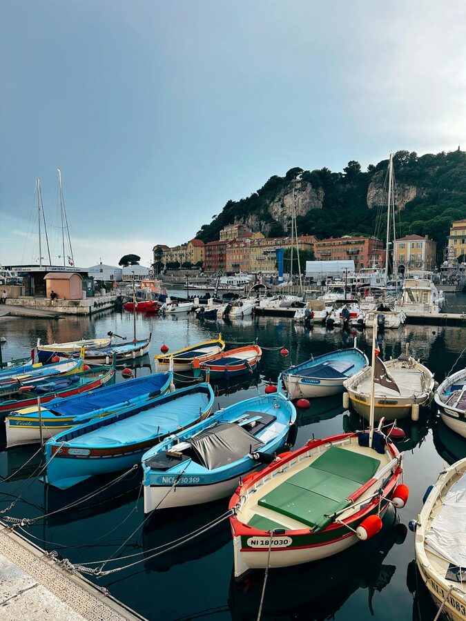 Nice France harbour with boats