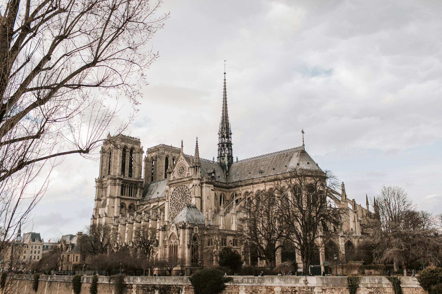 Exterior of Notre-Dame Cathedral in Paris