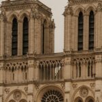 notre dame gothic facade paris
