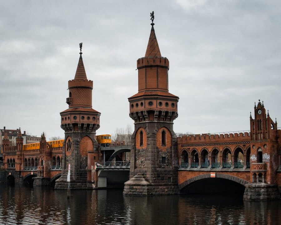 Iconic Oberbaum Bridge spanning the Spree in Berlin