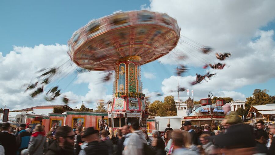 Carnival rides at Oktoberfest Munich