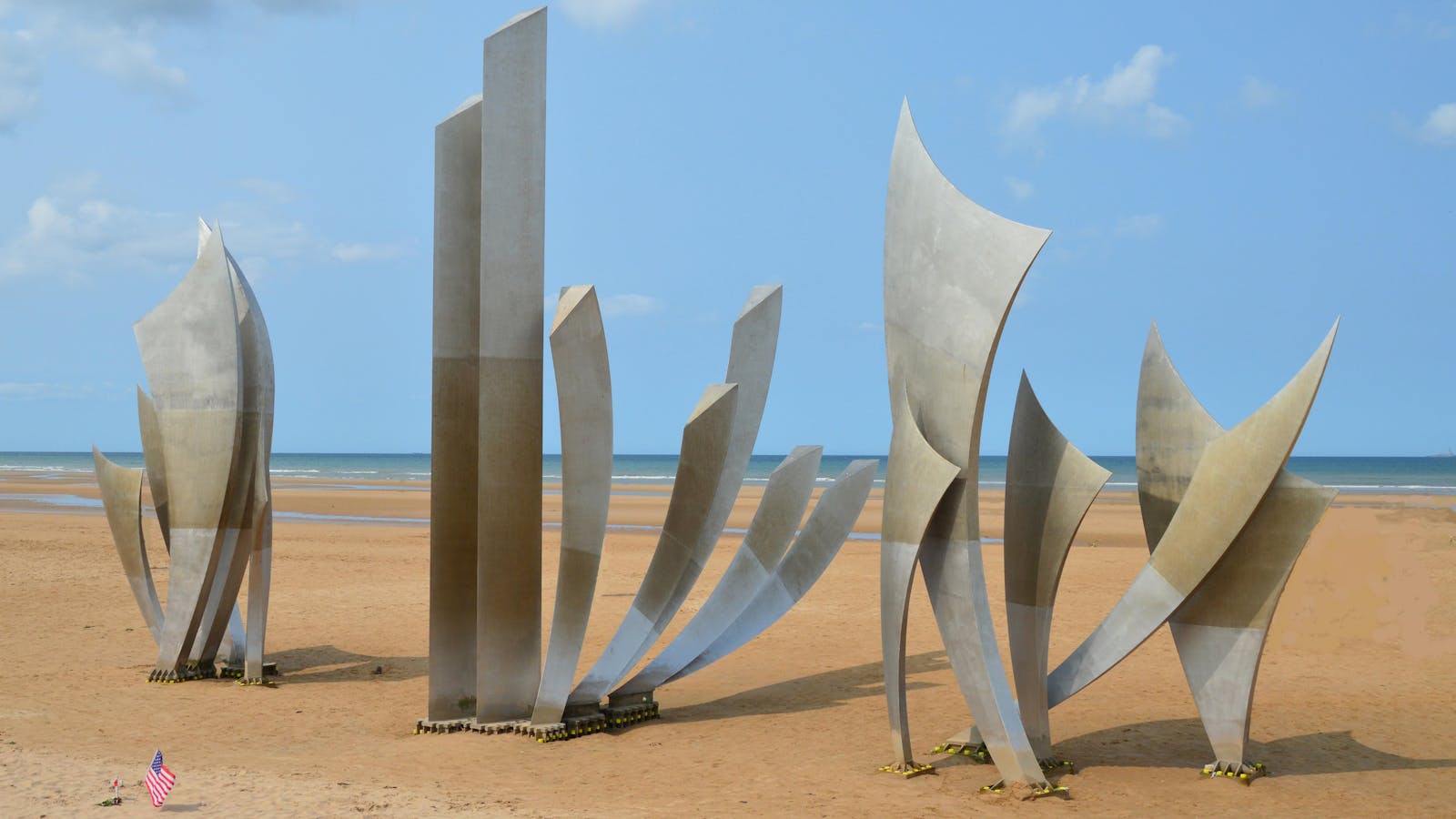 Le Brave monument on Omaha Beach in Colleville-sur-Mer, France