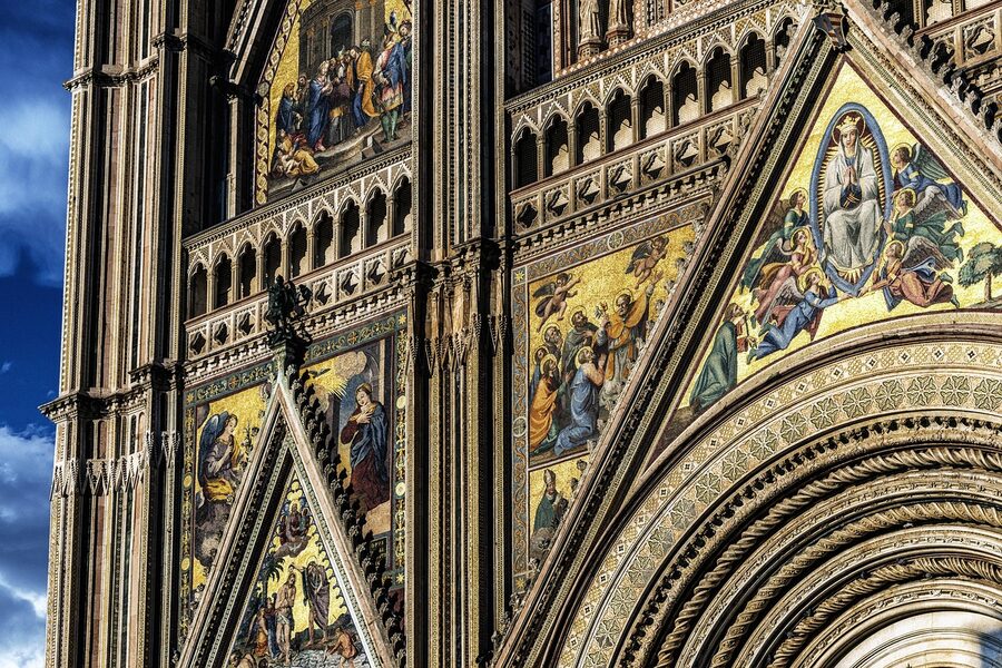 Orvieto Cathedral facade Italy Dom