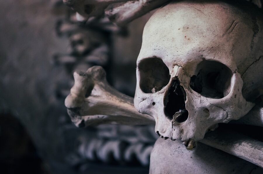 Skull detail in ossuary chapel