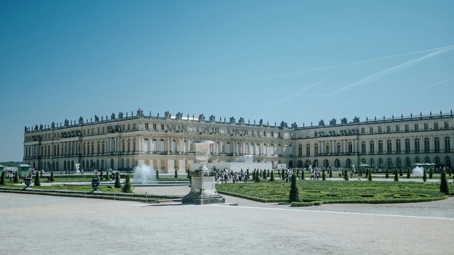 Grand formal gardens at the Palace of Versailles