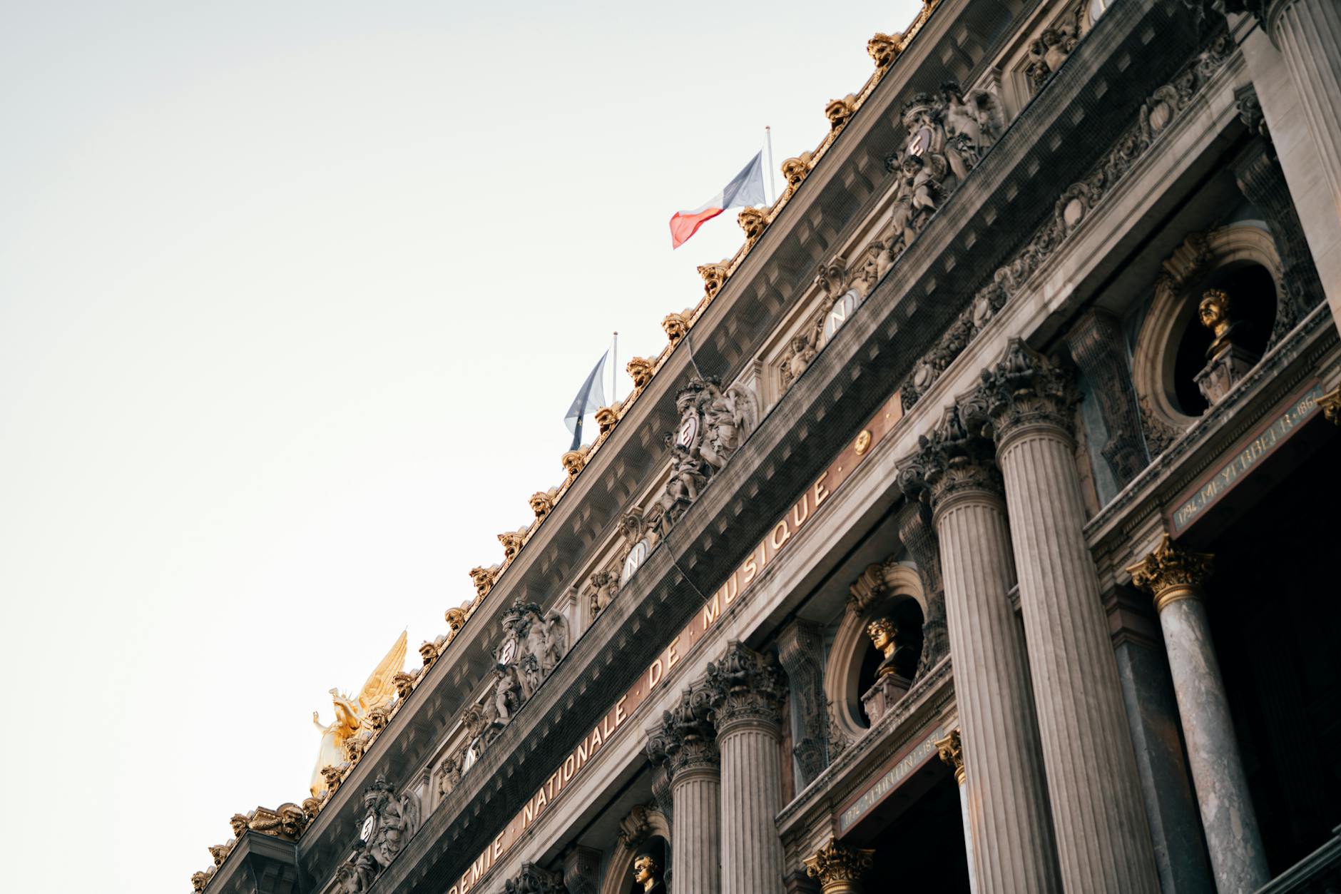 Palais Garnier facade showing French architectural elegance