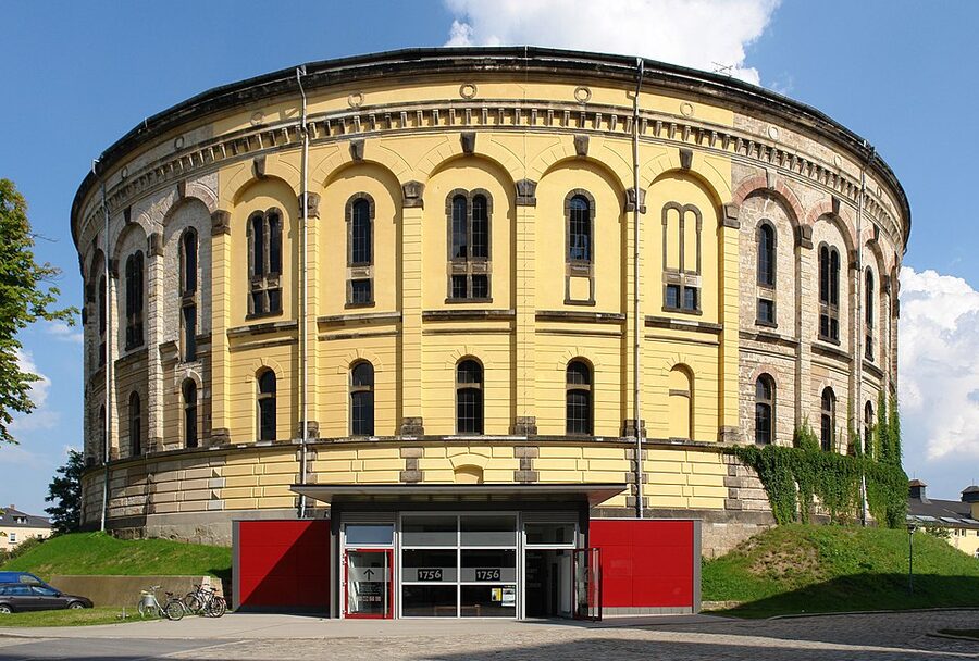 Dresden Panometer cylindrical building exterior