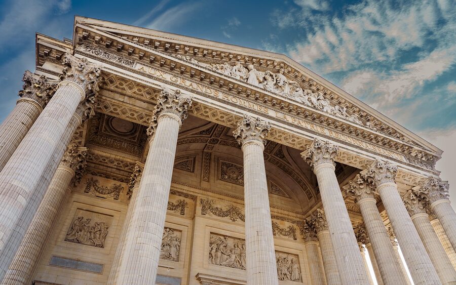 Pantheon interior tomb hall and memorial in Paris