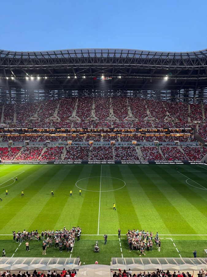 Paris stadium match day crowd