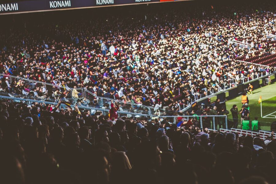 Stadium crowd during a match in Paris