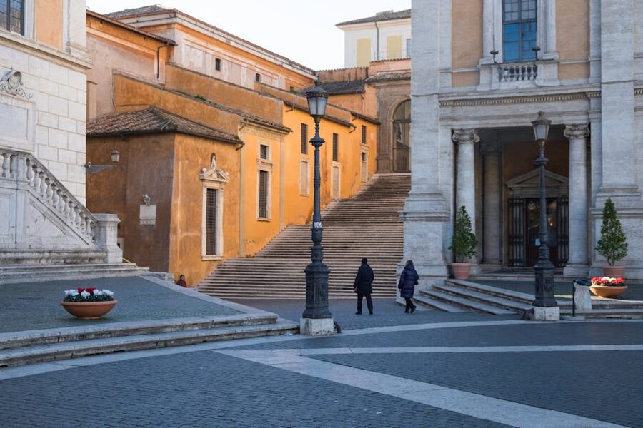 Piazza del Campidoglio stairs historic architecture