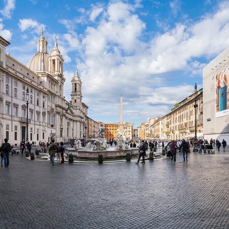 Piazza Navona Rome Baroque cafes and architecture