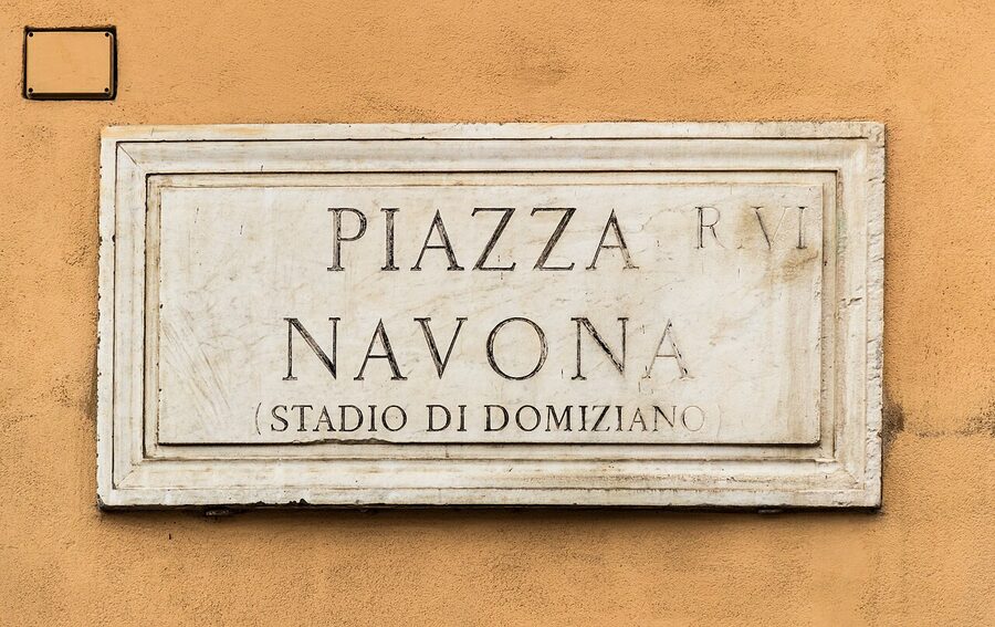 Piazza Navona Rome in the evening