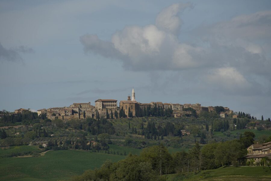 Pienza panoramic view with Renaissance architecture