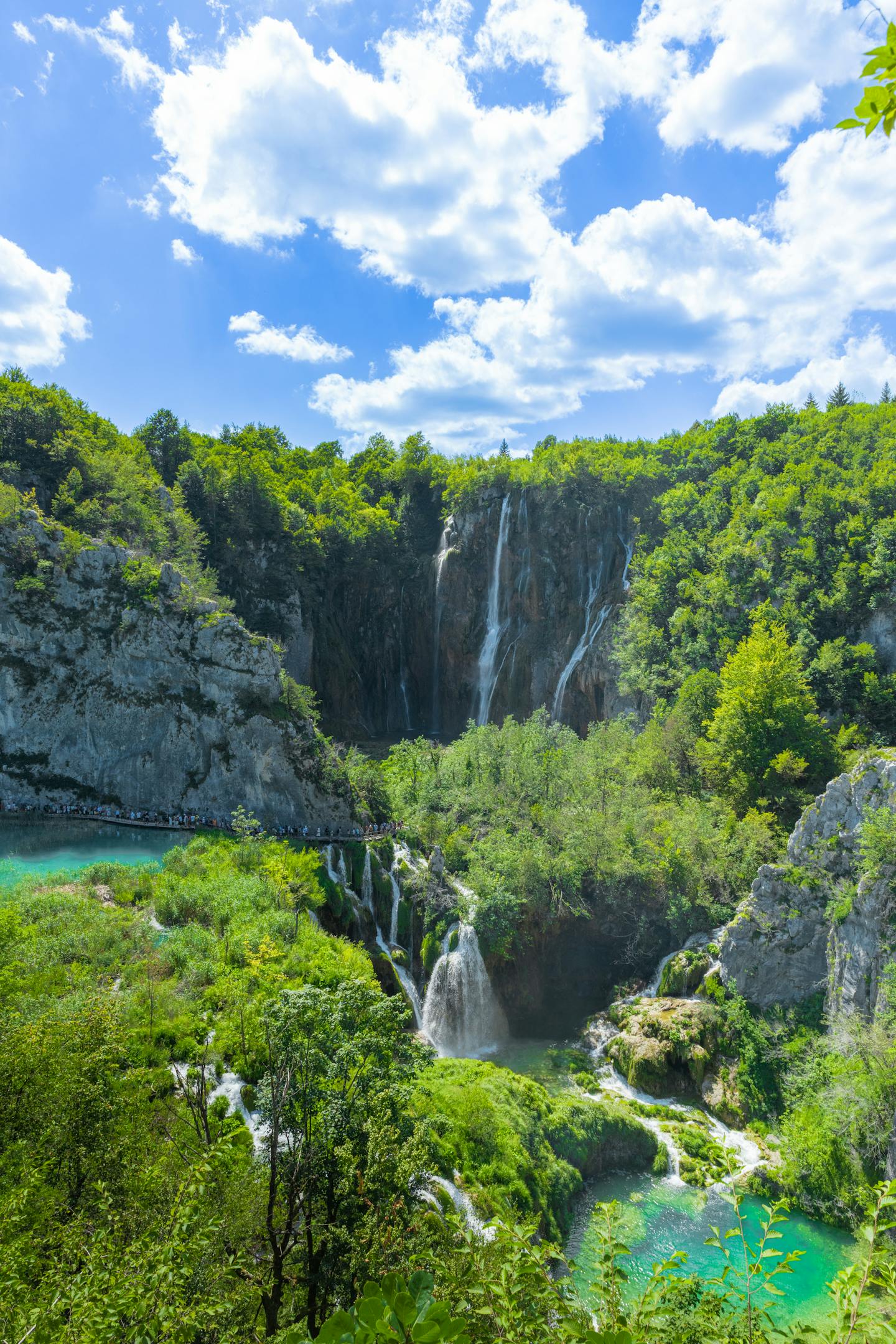 Explore the stunning waterfalls and lush greenery of Plitvice Lakes National Park in Croatia