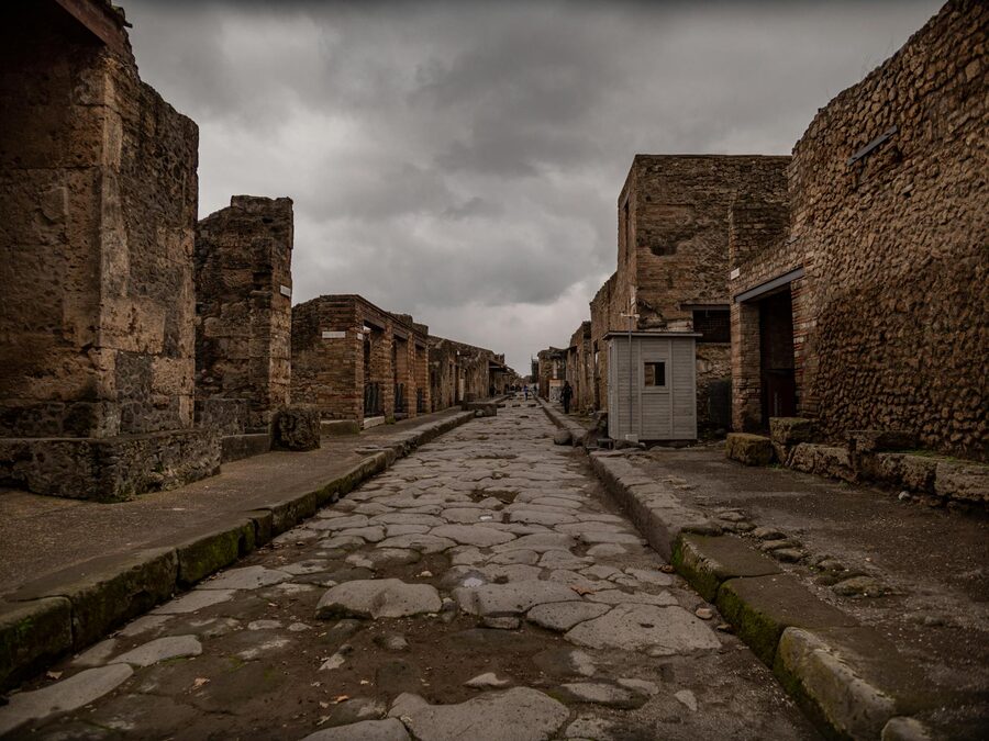 Deserted ancient Pompeii street