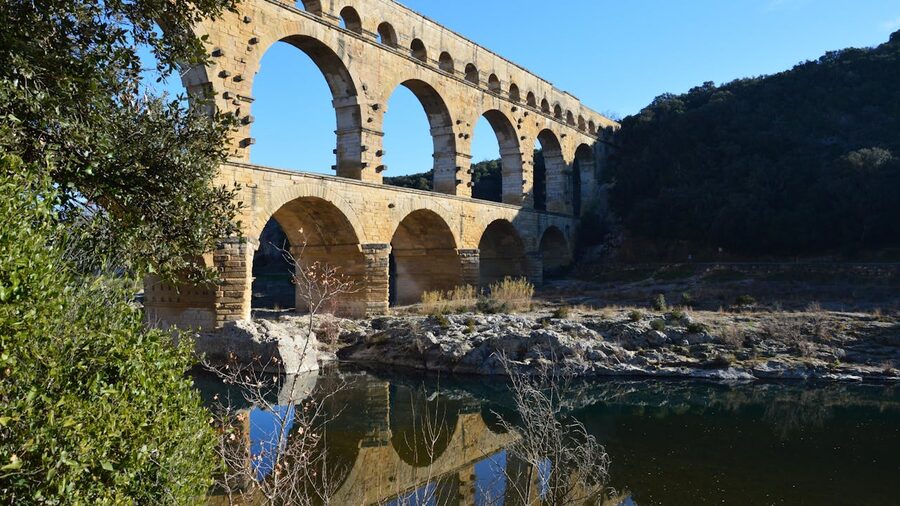 Pont du Gard over the Gardon River in France