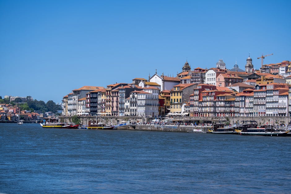 Colorful buildings in Porto's historic center