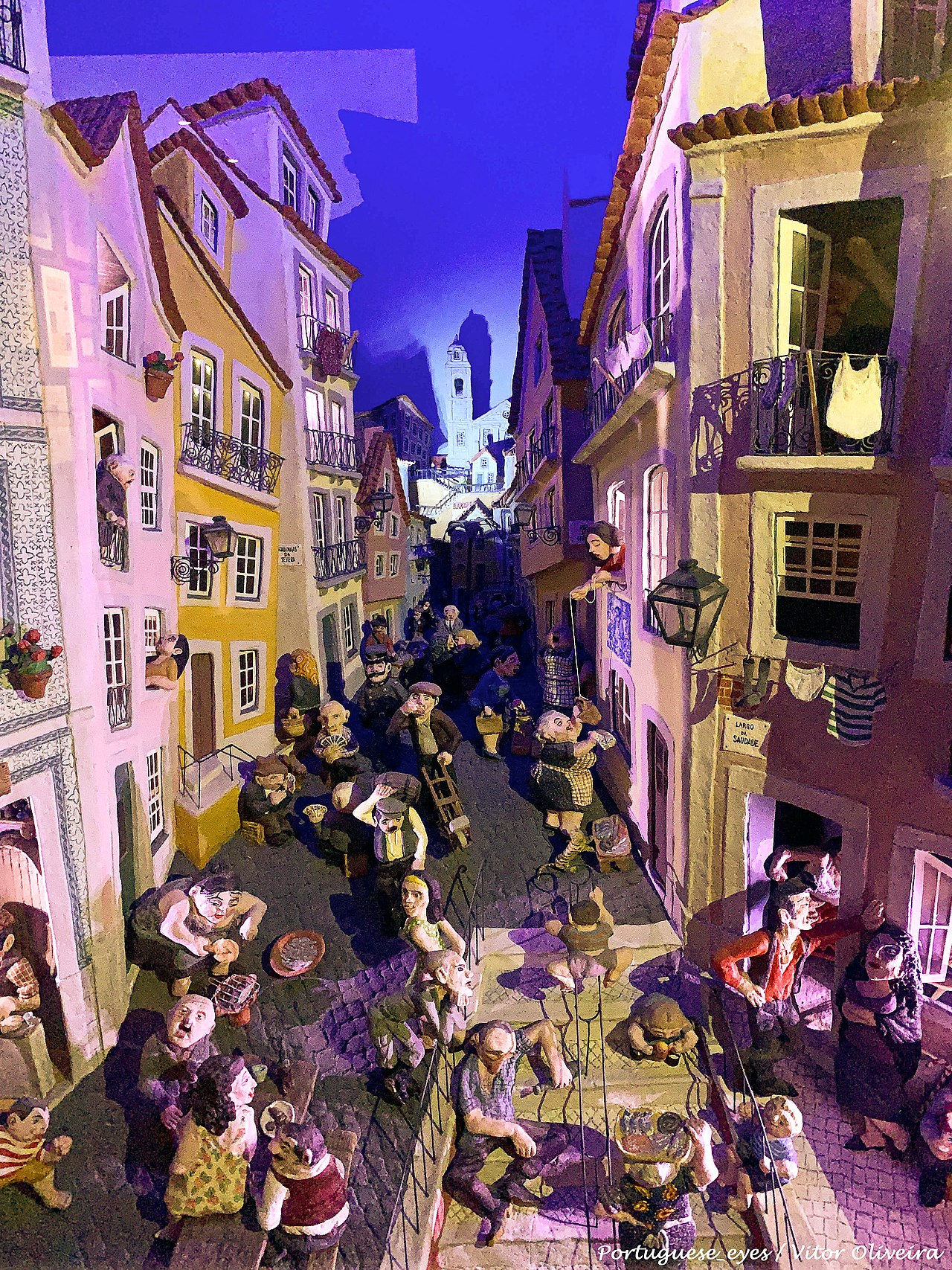 Display of traditional Portuguese guitars and fado memorabilia at the Fado Museum