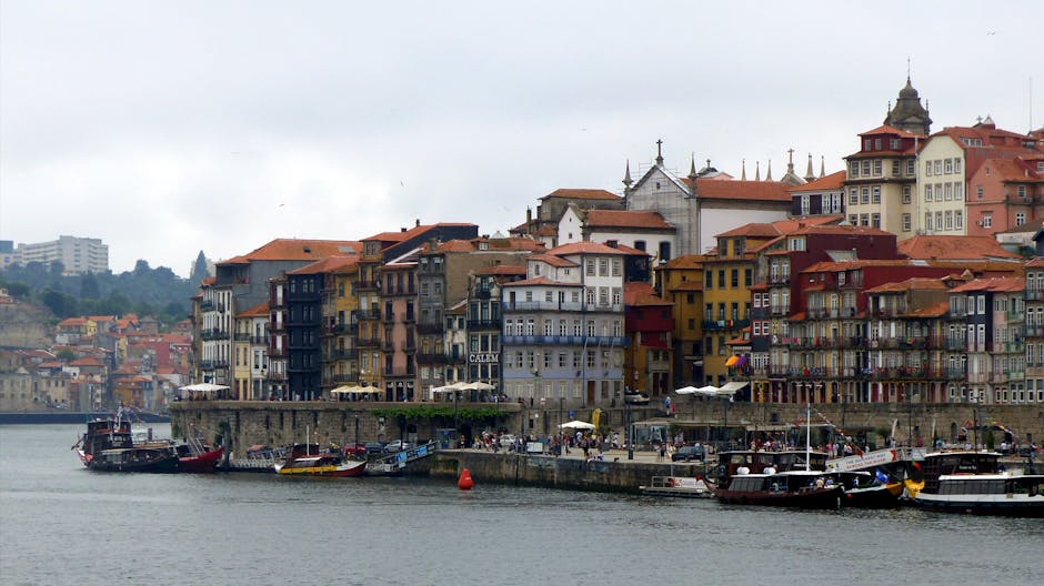 Porto's Ribeira waterfront with colorful buildings along the Douro river