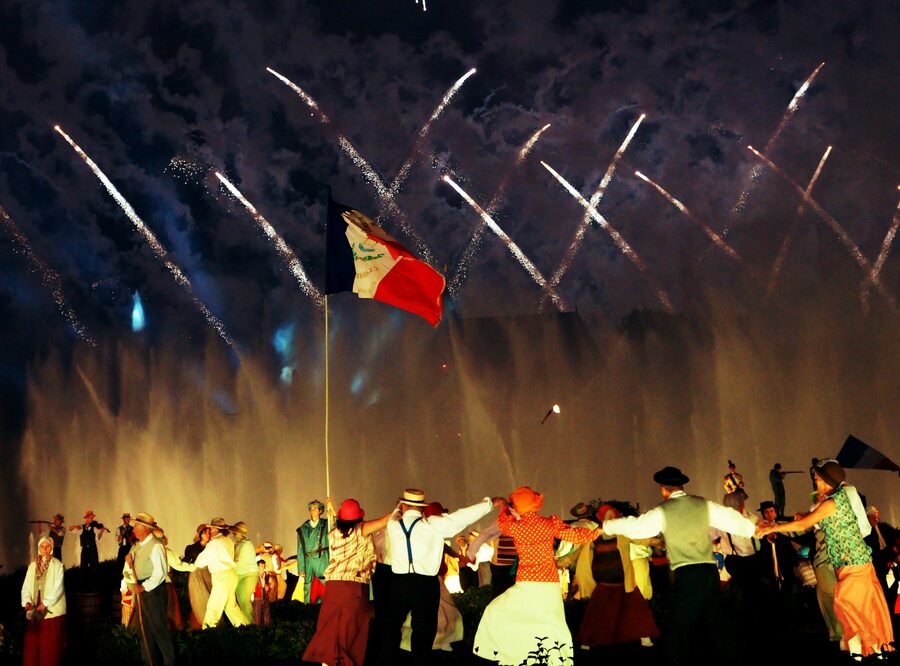 Puy du Fou Cinescenie night show with performers