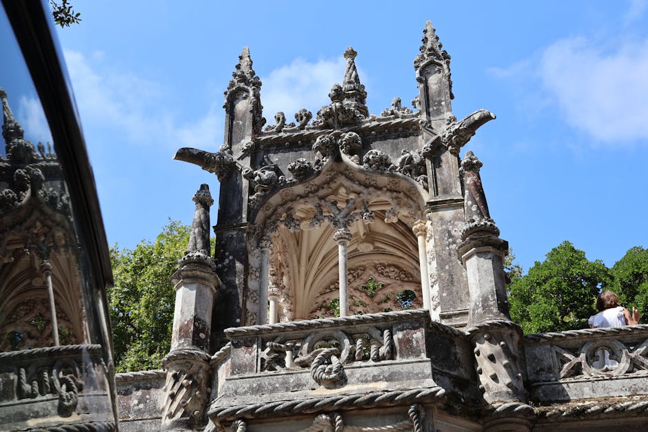 Lush overgrown gardens at Quinta da Regaleira
