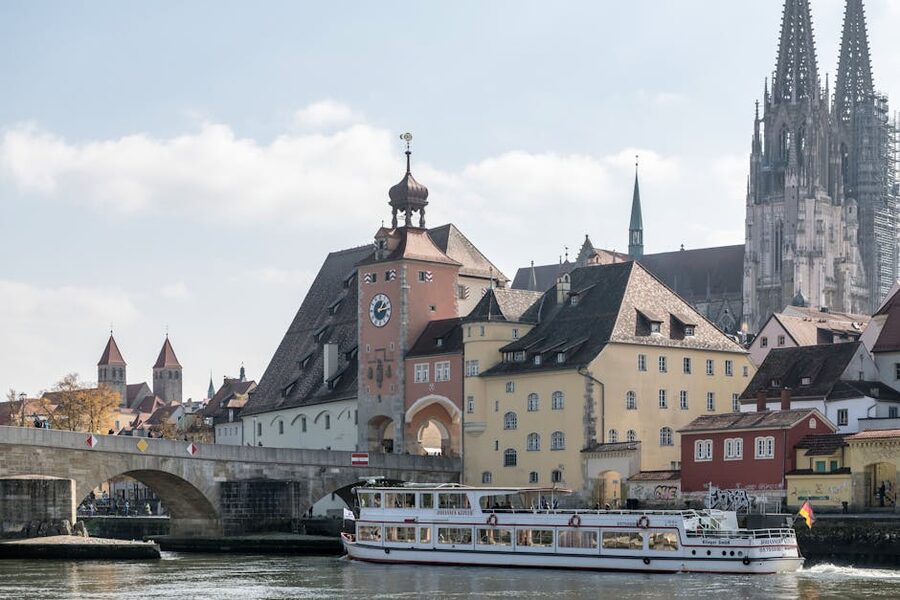 Historic charm of Regensburg Old Town