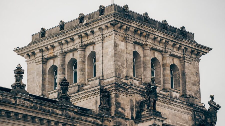 Close-up of Reichstag Building architectural details