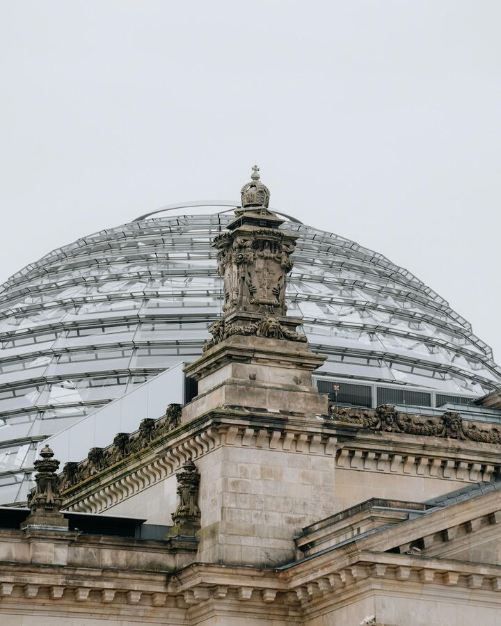 Berlin Reichstag dome and government district