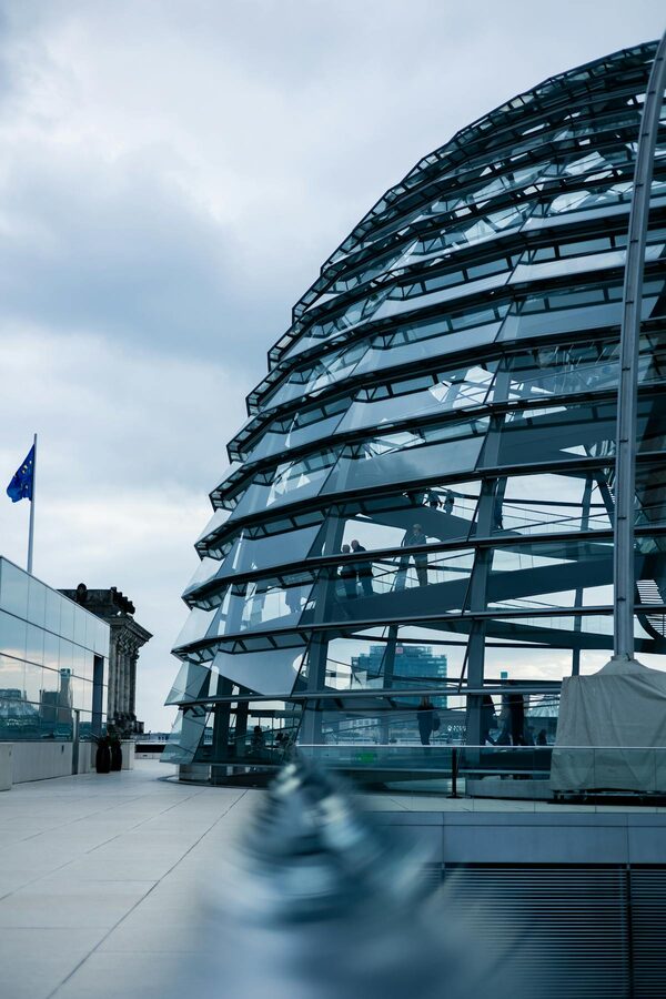 Berlin Reichstag dome and government district